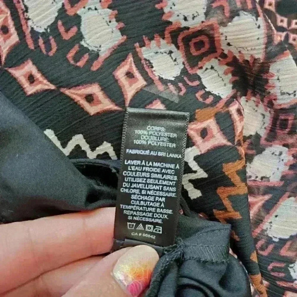 Express boho printed high slit midi skirt size small - Picture 8 of 9